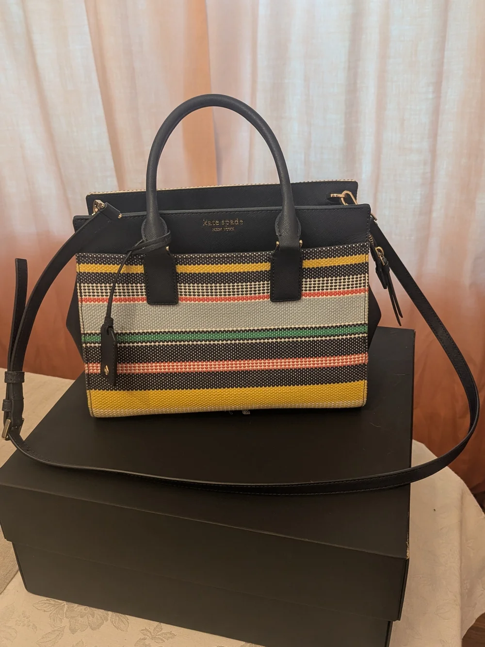 Kate Spade Cameron Boardwalk Stripe Medium Satchel